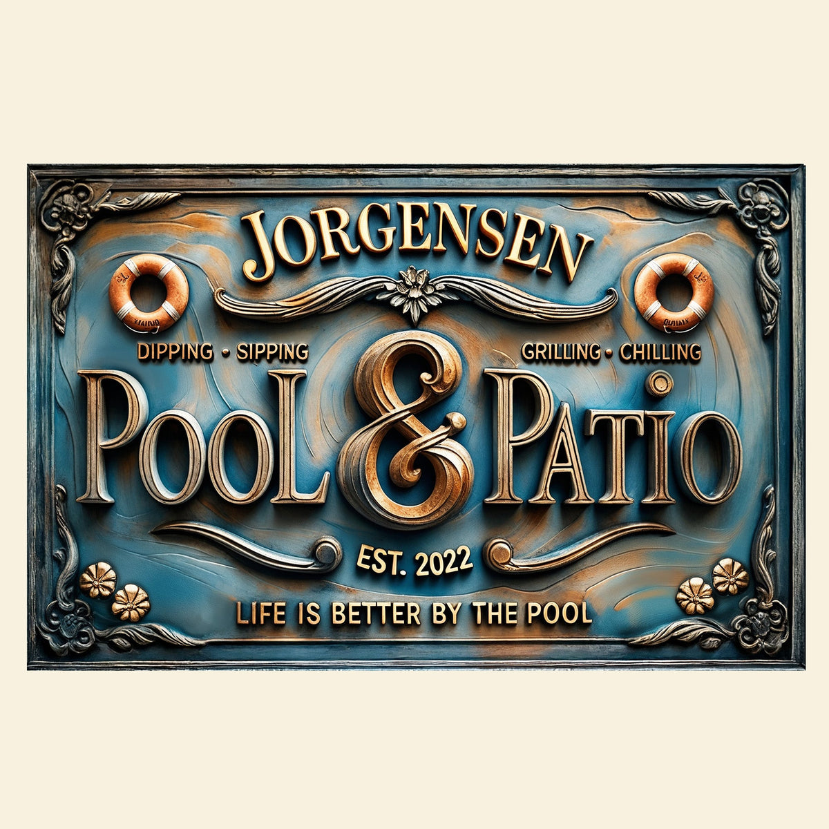 Pool & Patio Metal Sign - Personalized Gifts For Family 02qhhg070725-Homacus