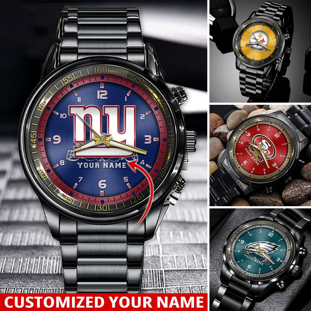 Custom Team Logo Gifts For Football Fan Men's Watch 38qhxx130624 American Football Team-Homacus