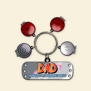Personalized Gifts For Gamer Dad Keychain With Sharingan Charms 01OHDC290524-Homacus