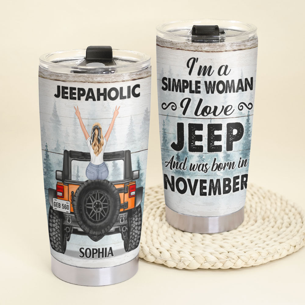 Personalized Gifts For Her Tumbler I'm A Simple Woman I Love My Car-Homacus