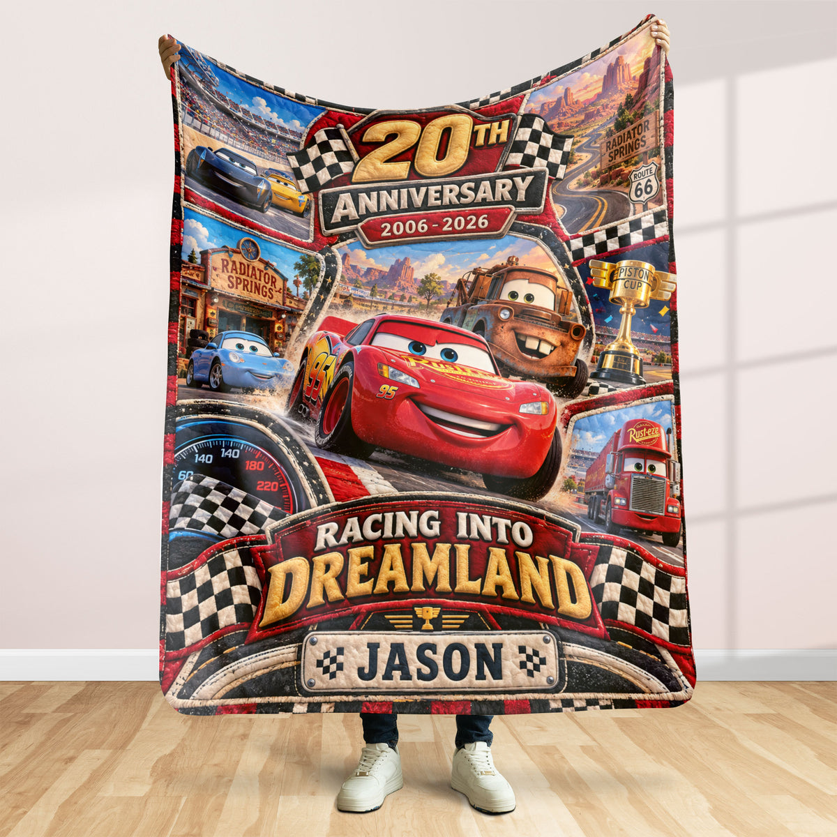 20th Anniversary Speed Fans Cartoon Blanket - Personalized Gifts For Childhood Blanket 04HATI061026-Homacus