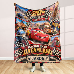 20th Anniversary Speed Fans Cartoon Blanket - Personalized Gifts For Childhood Blanket 04HATI061026-Homacus