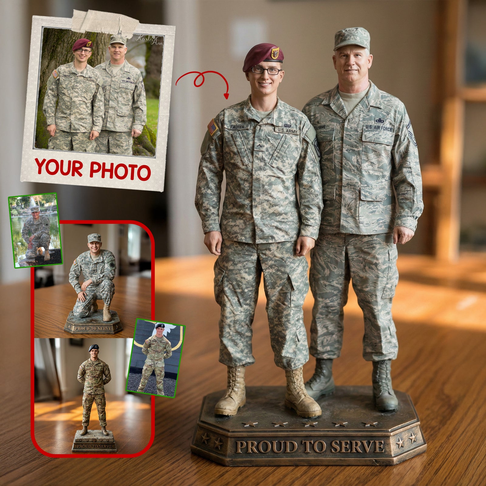 Military Veterans Acrylic Plaque - Custom Photo Gifts For Veterans 01tgmg221225-Homacus