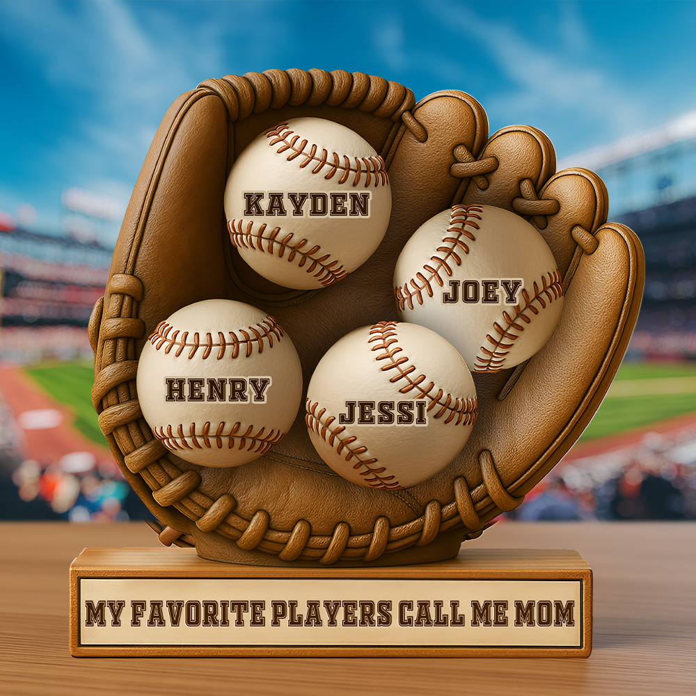 Personalized Gift For Baseball Mom Acrylic Plaque, My Favorite Players Call Me Mom 03XQLU050425-Homacus