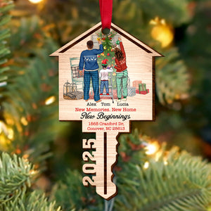 Personalized Gifts For Family Wood Ornament, Christmas New Home 01NATN290824TM-Homacus