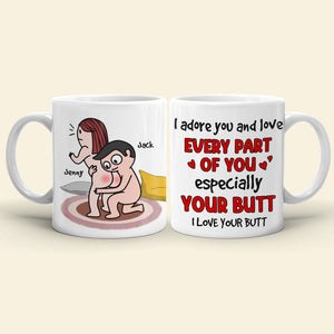 Personalized Gifts For Couple Tumbler Cup Adore You And Love Your Butt-Homacus