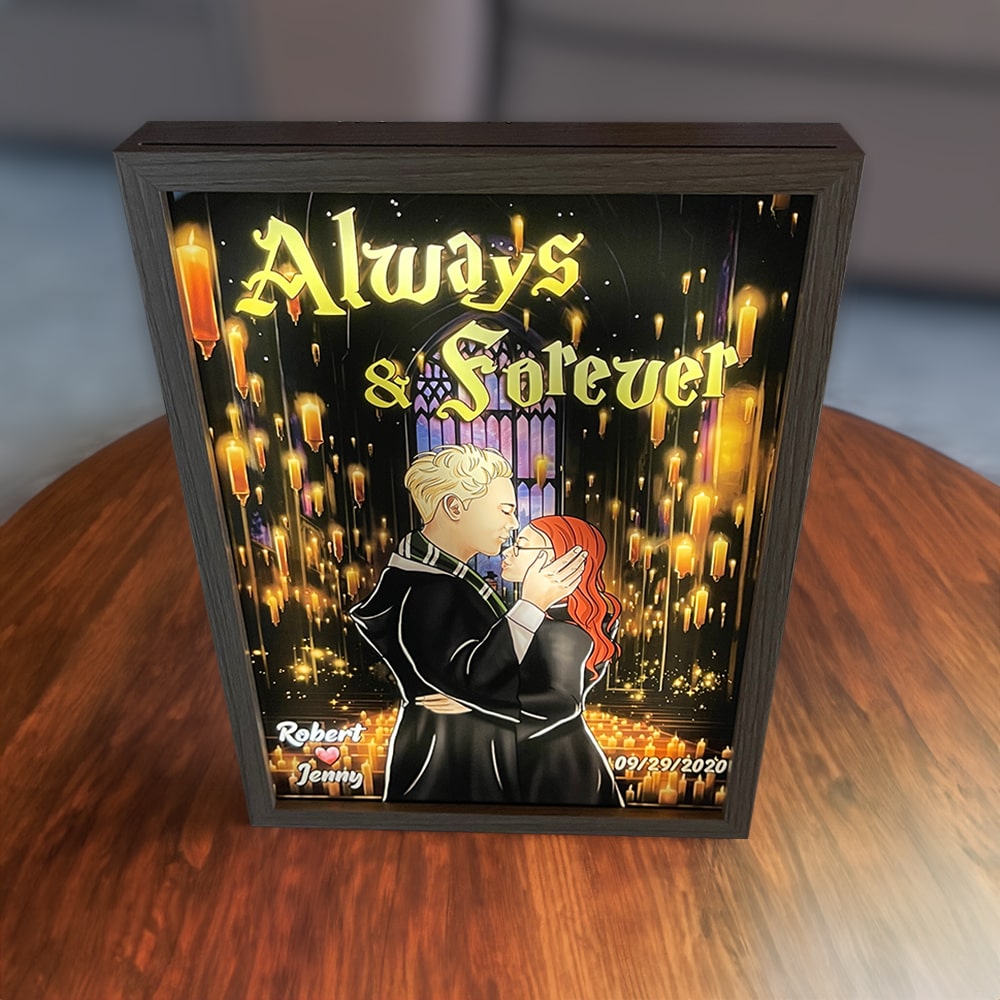 Personalized Gifts For Couples Light Frame Always & Forever 01HUPO261223TM-Homacus