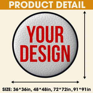 Spooky Love Quilted Round Mat - Personalized Gifts For Couple 03naqn240925-Homacus
