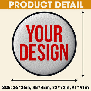 House Divided Quilted Round Mat - Personalized Gifts For Couple 02huti250925-Homacus