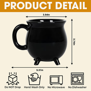 Cute Trouble Witch Cauldron Mug - Personalized Gifts For Witch Lovers 02tota210825-Homacus