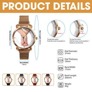 Custom Photo Heaven Angel Mesh Strap Quartz Watch Christmas Memorial Gifts 03hutn290725-Homacus