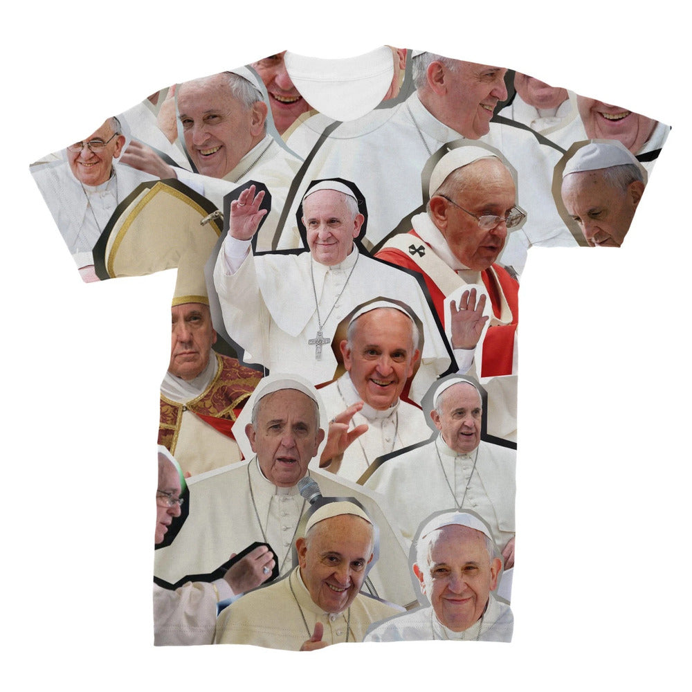 Pope Francis Photo Collage 3D Shirt-Homacus