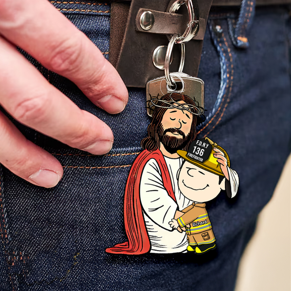 Personalized Gifts For Christians Keychain, Jesus Christ Support Your Job 02qhqn160125hg-Homacus