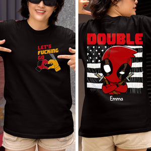 Personalized Gifts For Besties Shirt 01HUDC300724 Funny Double Trouble Besties-Homacus