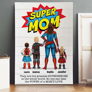 Personalized Gifts For Mom Canvas Print Super Mom-Homacus