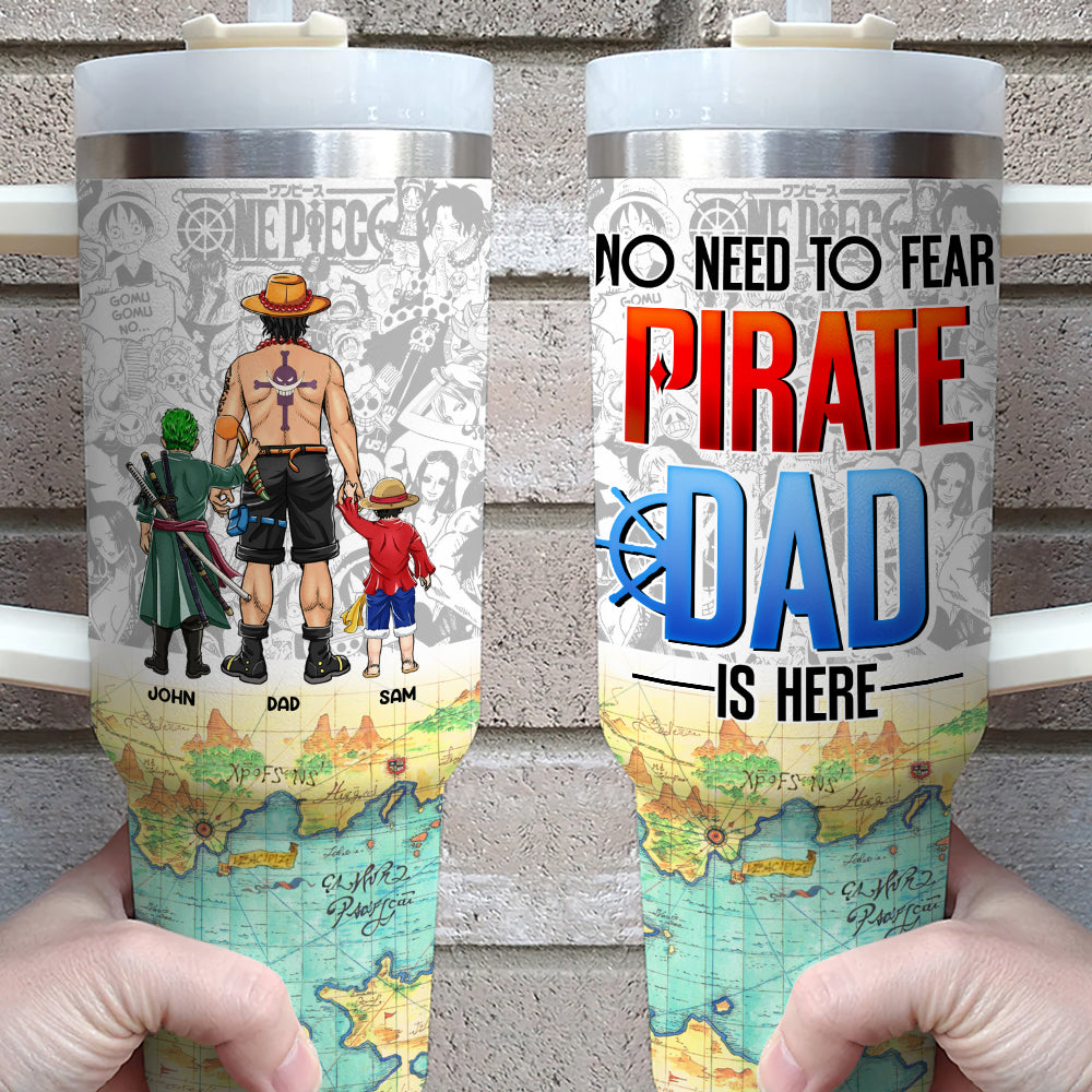 Personalized Gifts For Mom Tumbler No Need To Fear Pirate Mom Is Here 01HUMH220324PA-Homacus