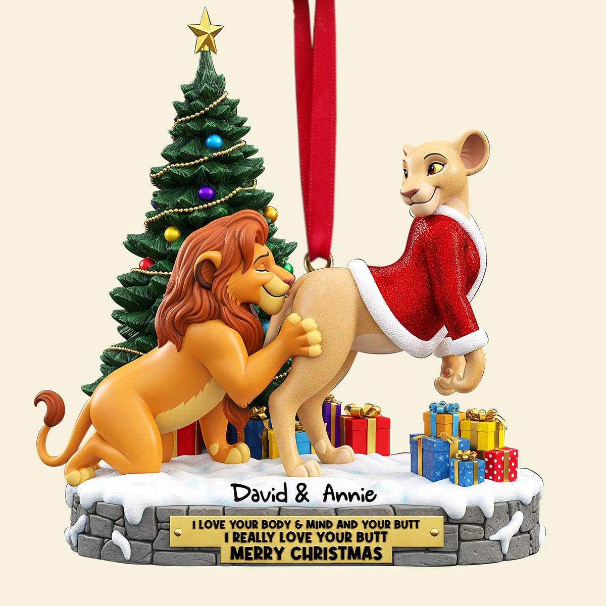 Naughty Wildland Couple Ornament - Personalized Gifts For Couple 06ohlu150925-Homacus