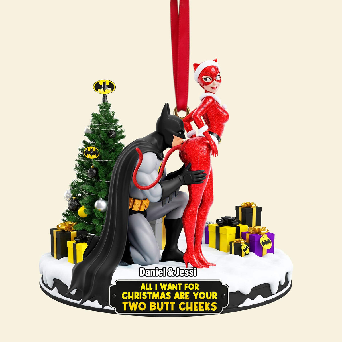 Cheeky Masked Couple Ornament - Personalized Gifts For Couple 04ohlu150925-Homacus