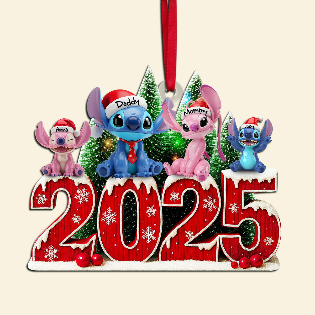 Adorable Alien Family Ornament - Personalized Christmas Gifts For Family 01OHLU040925-Homacus