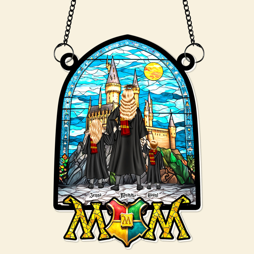 Personalized Gifts For Mom Window Hanging Suncatcher Ornament Mother's Day Wizard Mom 04HULU270325TM-Homacus