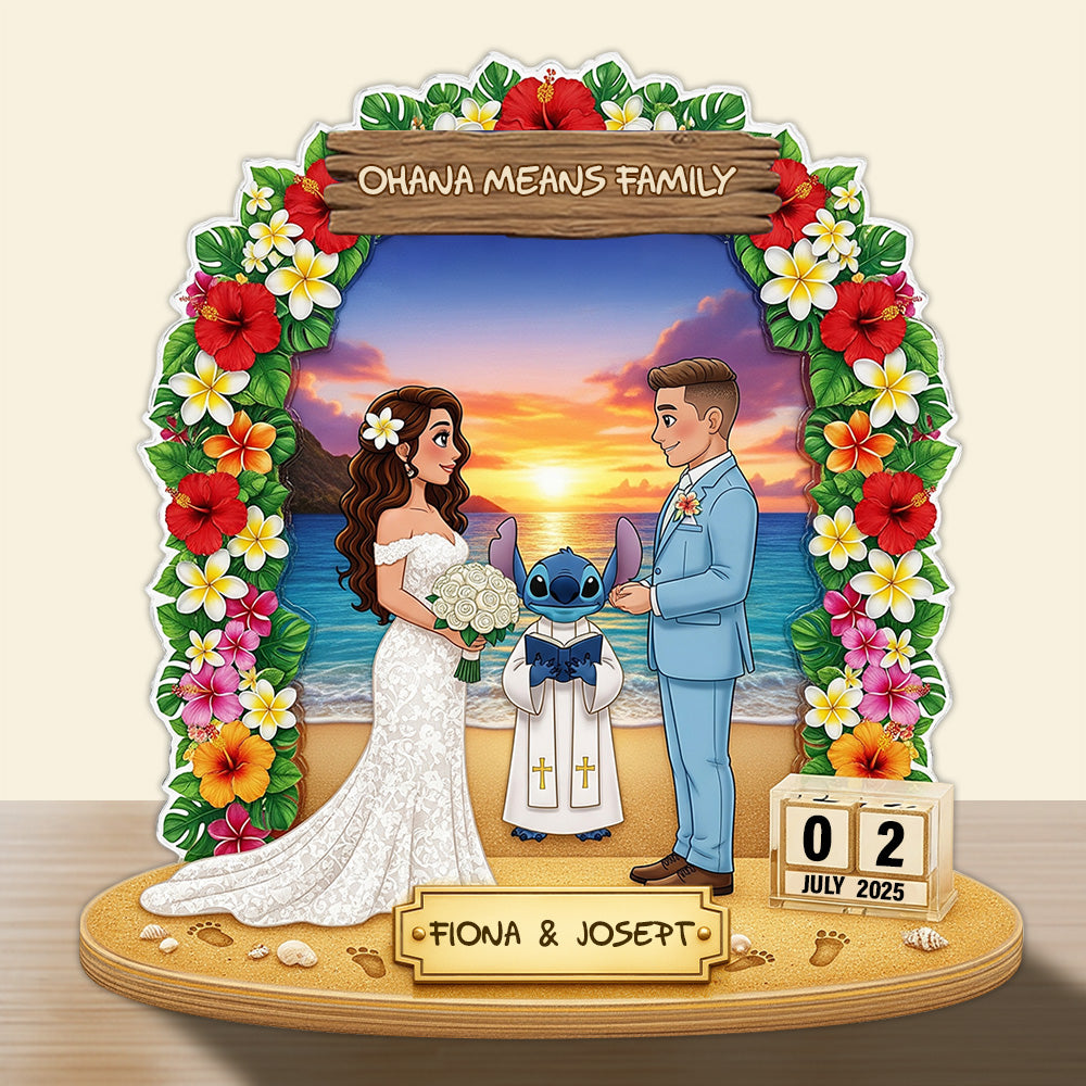 Wedding Couple Acrylic Plaque - Personalized Custom Photo Gifts For Couple 03HYLU210825-Homacus