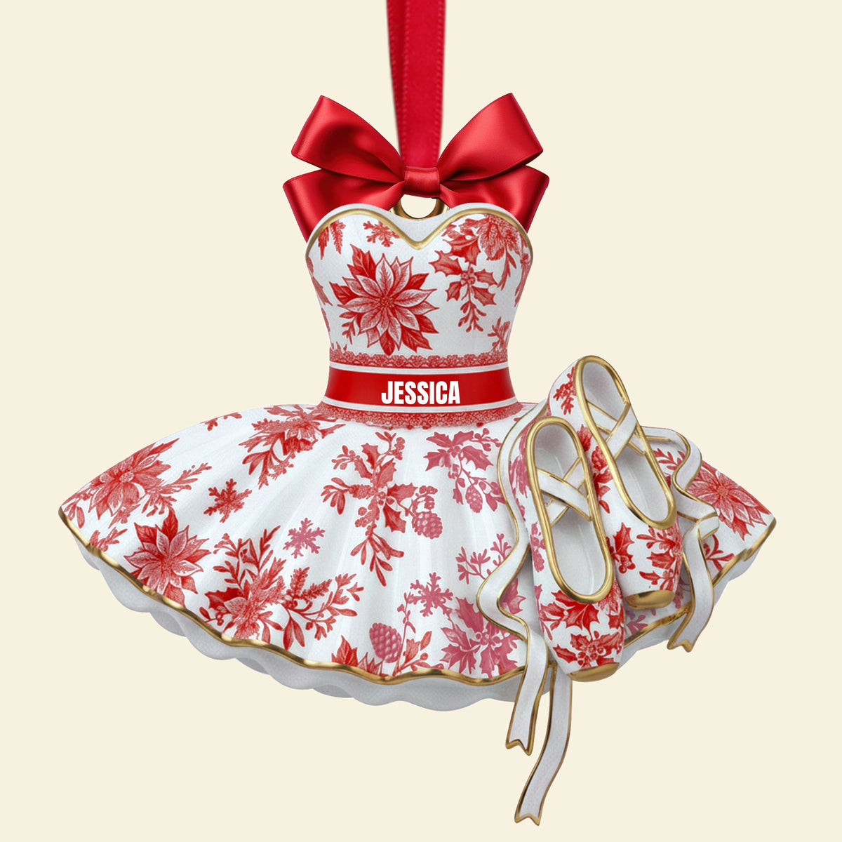 Blooming Ballet Dress Ornament - Personalized Gifts For Ballerina 02PGLU111025-Homacus
