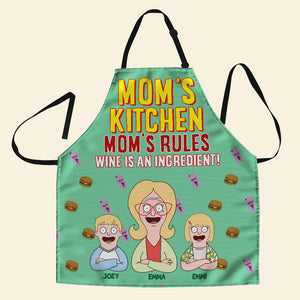 Personalized Gifts For Mom Aprons Mom's Rules 01XQLU030325HG-Homacus