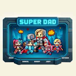 Super Dad Acrylic Plaque - Personalized Gifts For Father 02KALU300425-Homacus
