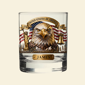 Veteran Personalized 11oz Round Glass - Personalized Gifts For Military Drinking Glass 02NATA280126-Homacus