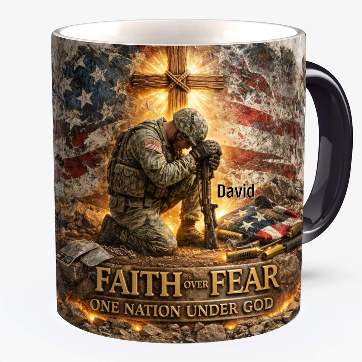 Faith Over Fear Magic Coffee Mug - Personalized Gifts For Veteran 04TOLU280326