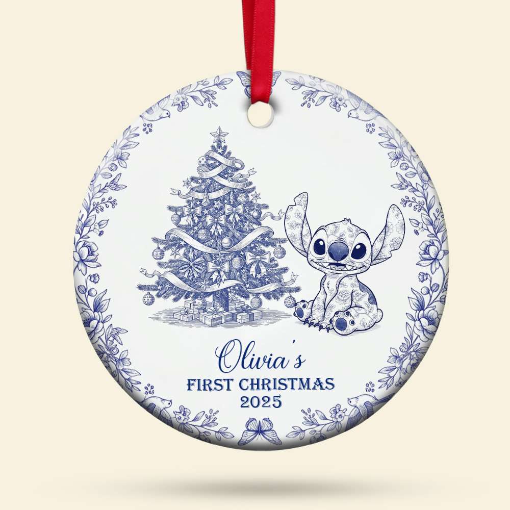 Baby's First Christmas Ceramic Ornament - Personalized Gifts For Baby 04PGLU300825-Homacus