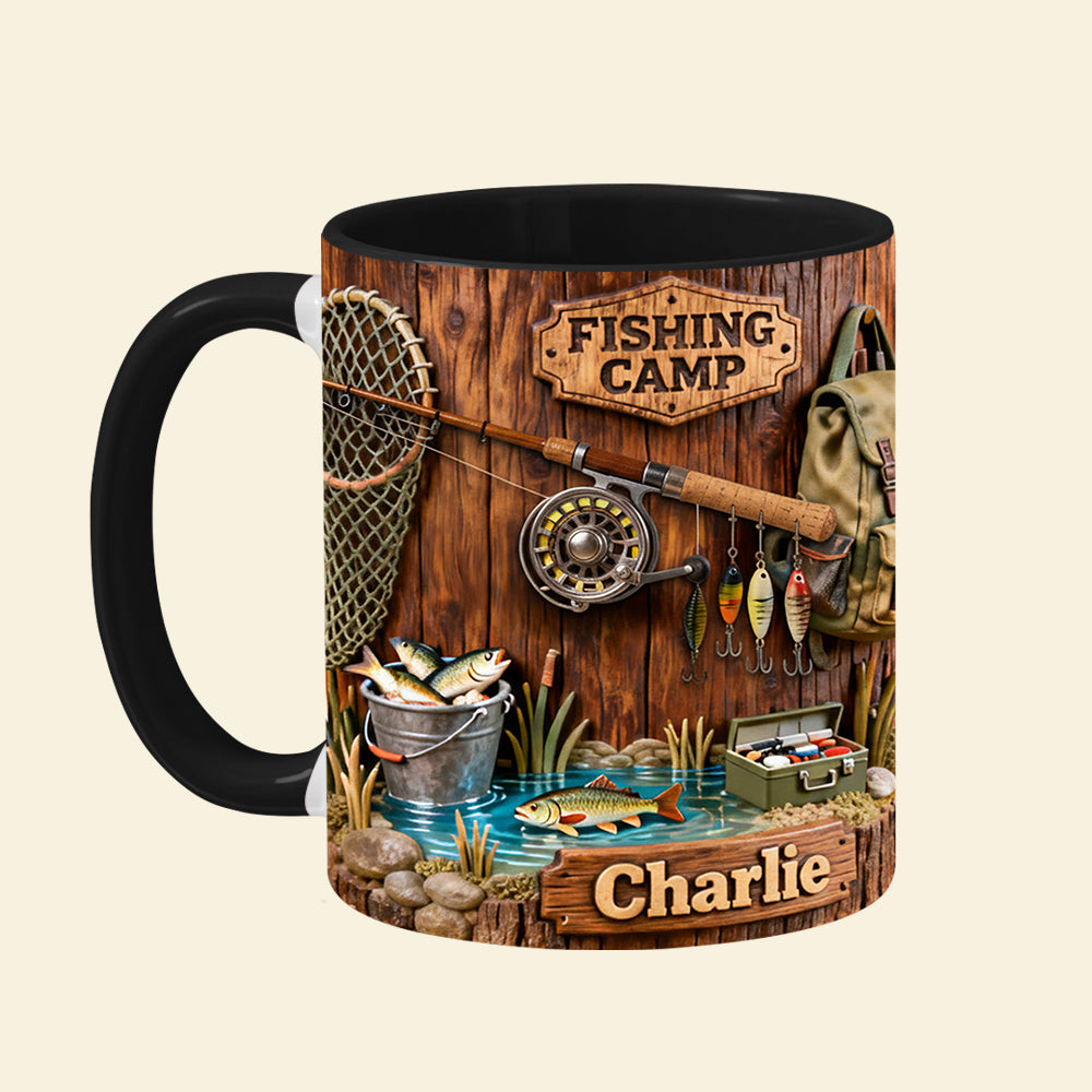Fishing Camp Coffee Accent Mug - Personalized Gifts For Fishing Lovers 03pata090126-Homacus