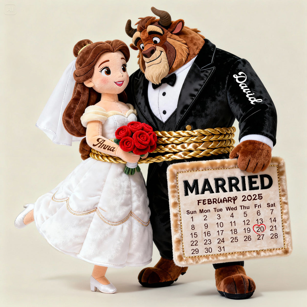 Married Couple Shaped Pillow - Personalized Anniversary Gifts For Couples 02NALU091225