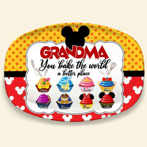 Personalized Gifts For Grandma, Sweet Cupcakes Christmas Resin Plate 03TOLU011124-Homacus