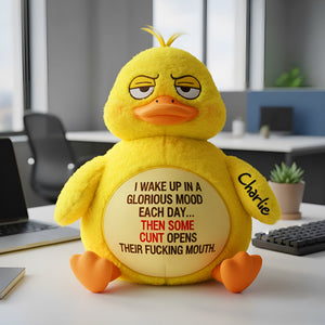 Grumpy Duck Shaped Pillow - Personalized Gifts For Officers 06TOLU151125-Homacus