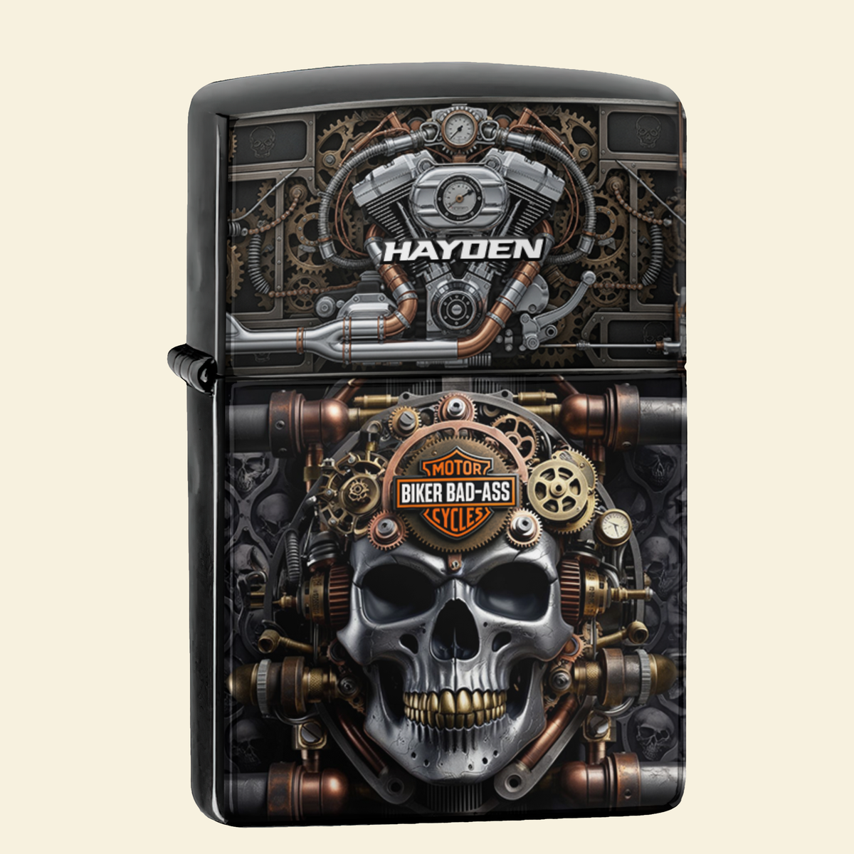 Badass Biker Lighter - Personalized Gifts For Motorcycle Lovers 03QHLU310725-Homacus