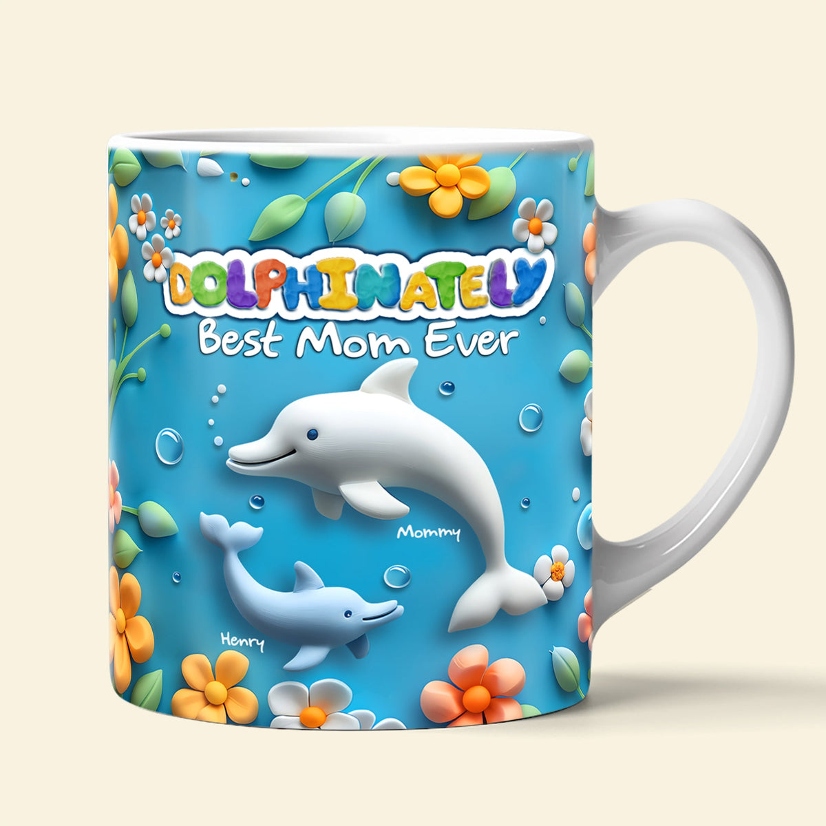 Best Dolphin Mom Coffee Mug - Personalized Gifts For Mother 03QHLU080425-Homacus