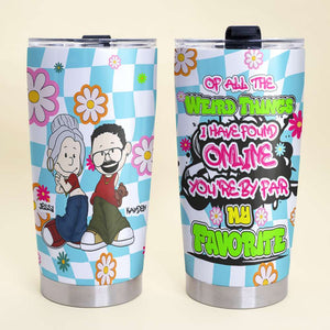 Personalized Gifts For Couples Tumbler Y2K Style Cartoon Couples 03TOLU060125HG-Homacus