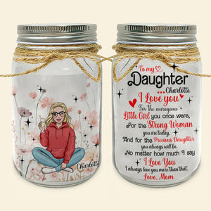 Personalized Gifts For Daughter Frosted Jar To My Daughter 03KALU020125HH-Homacus