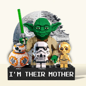Space Theme Mom And Kids Acrylic Plaque - Personalized Gifts For Mother's Day Plaque 03OHLU080426-Homacus