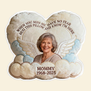 Miss The Angel In Heaven Shaped Pillow, Personalized Keepsake To Remember Loved One 03qhta221225-Homacus