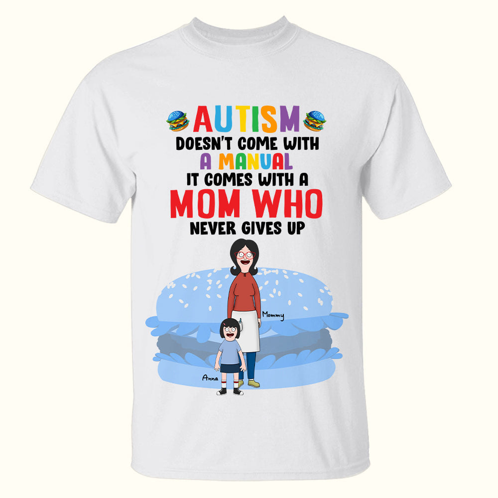 Personalized Gifts For Autism Mom Shirt, Mom & Her Little Kid 01KALU100325HG-Homacus