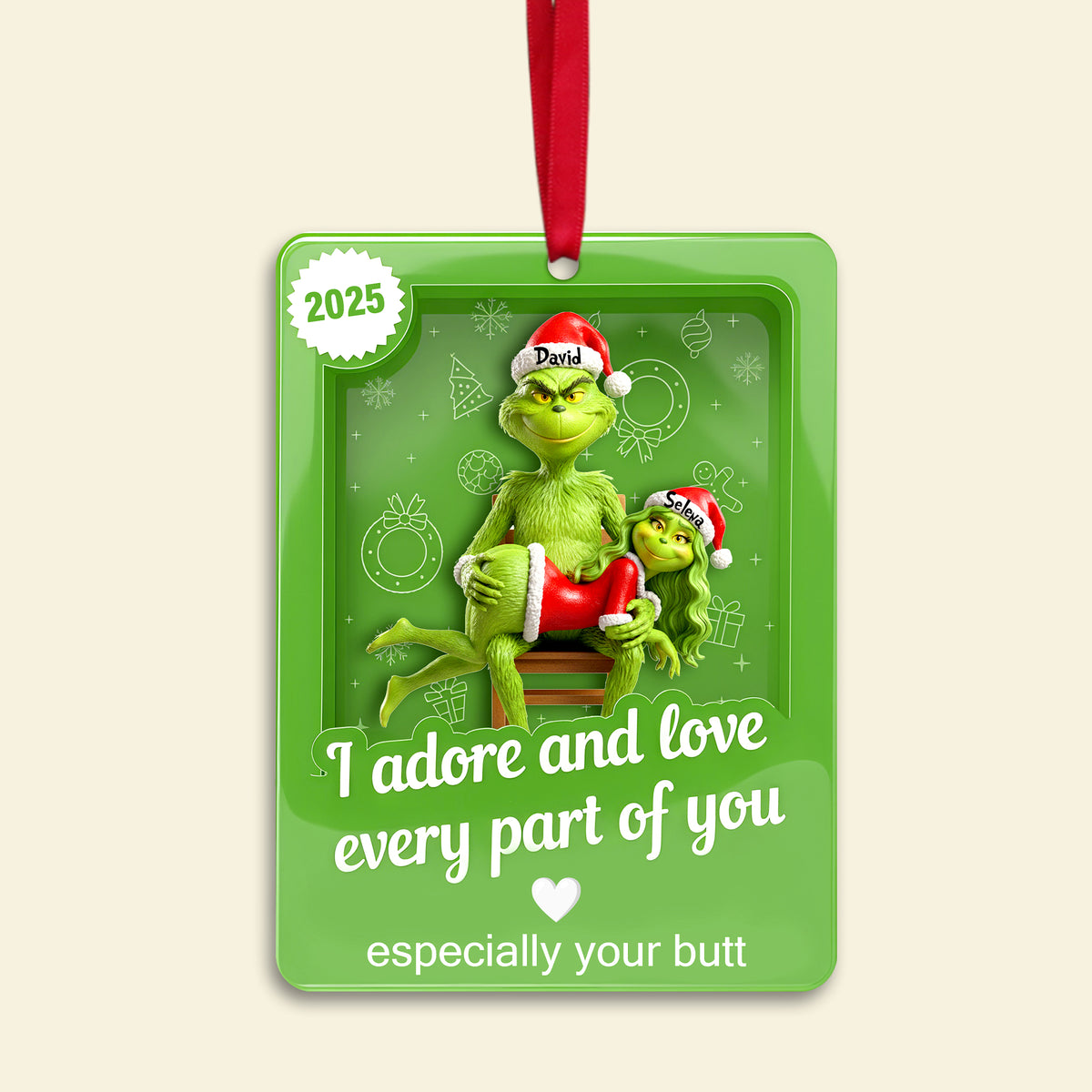 Naughty Touch Couple Ornament - Personalized Gift For Couple 02OHLU131125-Homacus