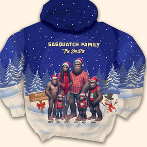 Personalized Gifts For Family, Bigfoot Family Christmas 3D Shirt 02OHLU081124-Homacus