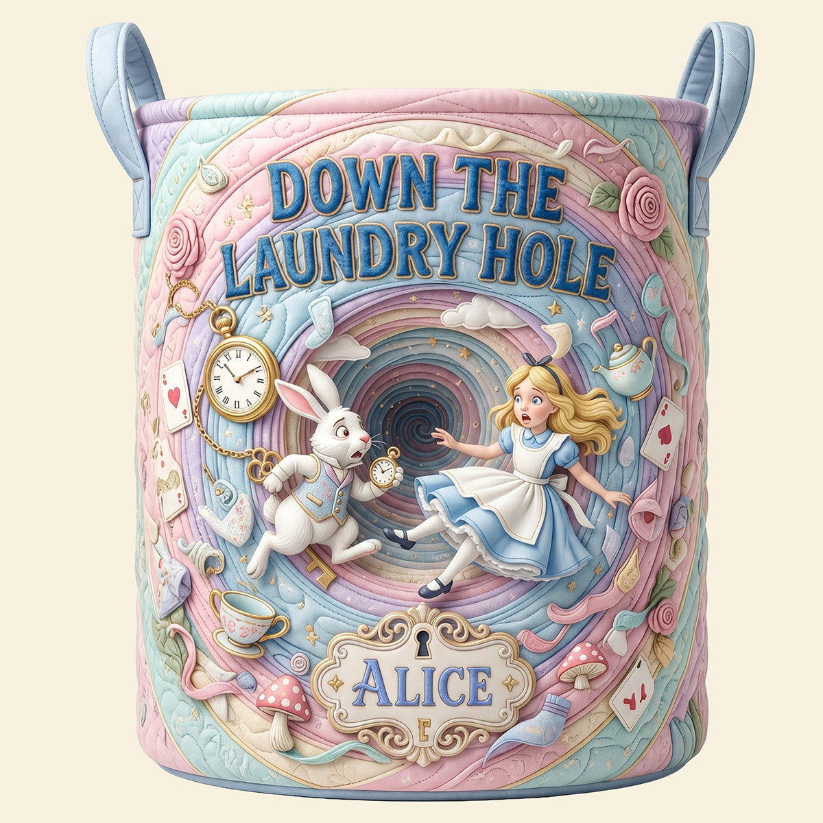 Fantastical Journey Quilted Laundry Basket - Personalized Gifts 04hata090726-Homacus
