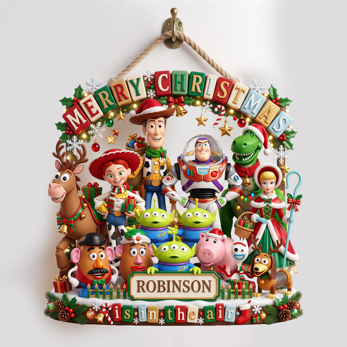 Holiday Friends Acrylic Sign – Personalized Christmas Family Keepsake 01PALU010826-Homacus