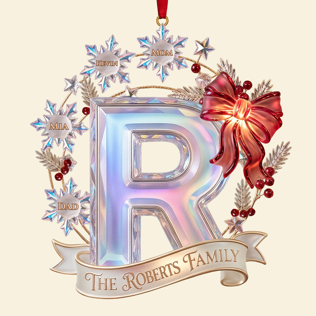 Snowflake Alphabet Acrylic Ornament - Personalized Christmas Gifts For Family 02pata100826-Homacus