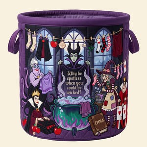 Villains Doing Laundry Quilted Laundry Basket - Personalized Gifts 04hata180726-Homacus