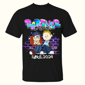 Personalized Gifts For Couples Shirt Partner In Crime Y2K Style 02XQLU030125HG-Homacus