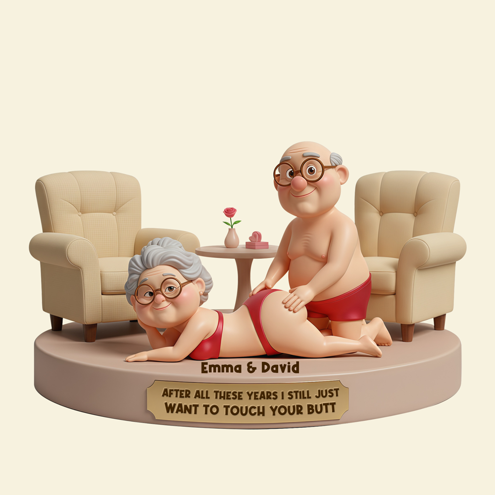 Funny Old Couple Acrylic Plaque - Personalized Gifts For Couples 09OHLU281125-Homacus